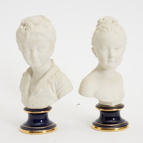 Two Serves Porcelain Busts