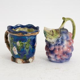 Two Majolica Pitchers