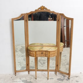 Belle Epoque Style Three-Panel Vanity