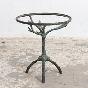 Green Metal Round Side Table Base