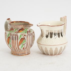 Two Lustreware Pitchers