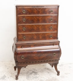 Continental Style Mahogany Veneered Highboy