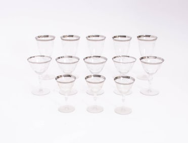 Set of Nine Wine Glasses