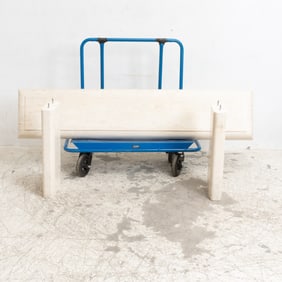 Travertine Console Table