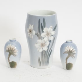 Group of Three Royal Copenhagen Vases