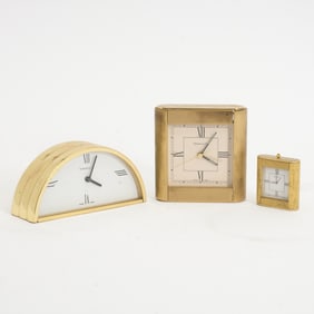 Group of Three Tiffany & Co. Desk Clocks