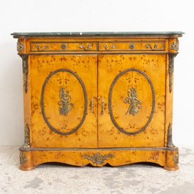 Bronze Mounted Burl Cabinet
