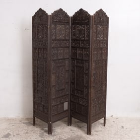 Four-Panel carved Asian Style Screen