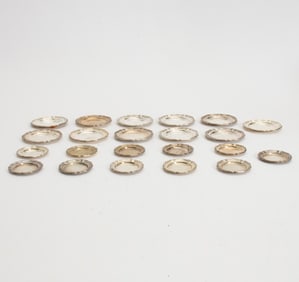 Group of Continental Silver Butter Pats and Small Plates