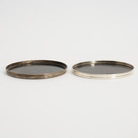 Pair of Gorham Sterling Silver Framed Trays