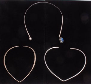 Group of Three Sterling Silver Chokers