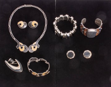 Group of Mexican Sterling Silver and Enamel Jewelry