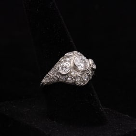 Platinum and Diamond Ring