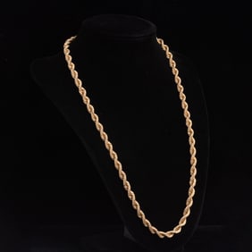 14KT Gold Twist Wire Necklace
