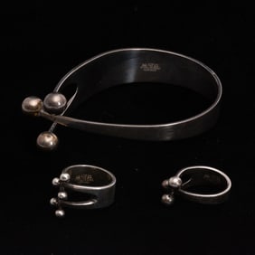 Group of Danish Sterling Silver Jewelry