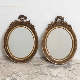 Louis XV Style Oval Gilwood Mirror