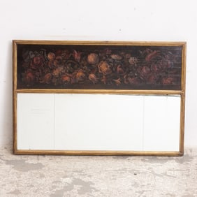 Floral Painted Trumeau Mirror