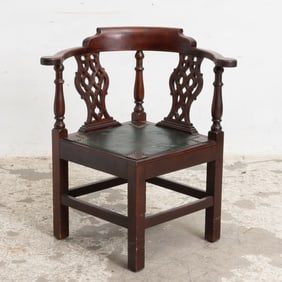 George III Mahogany Corner Armchair