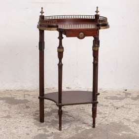 Louis XVI Style Kidney Shaped Gallery Table