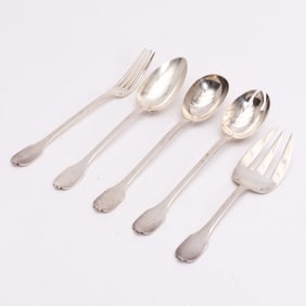 Group of Continental Silver Serving Utensils