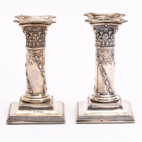 Pair of Weighted Sterling Candlesticks