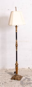 Brass and Painted Metal Floor Lamp