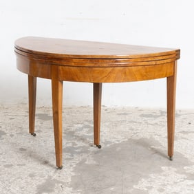 Fold-Over Demilune Card Table