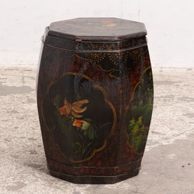 Chinese Paint Decorated Wood Garden Seat