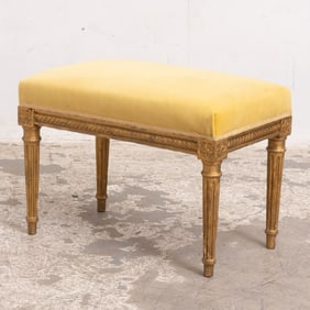 Louis XVI Style Painted Upholstered Bench