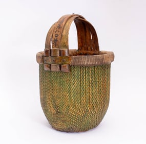 Chinese Woven Painted Basket