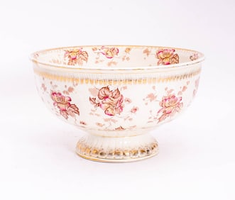 English Glazed Ceramic Fruit Bowl