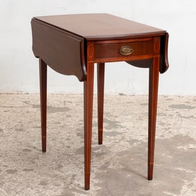 George III Style Inlaid Mahogany Pembroke Table