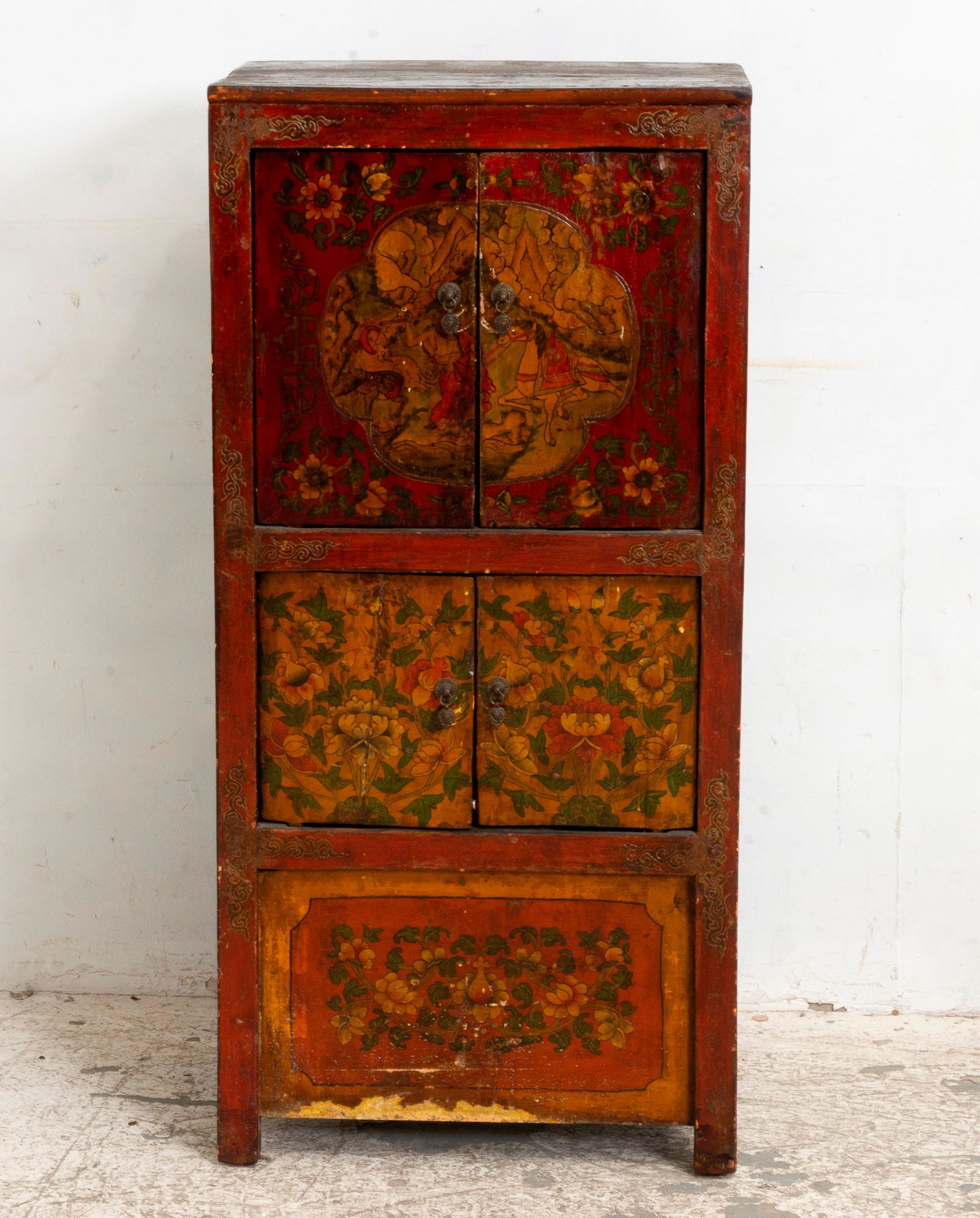 Southeast Asian Style Painted Cabinet (1 of 6)