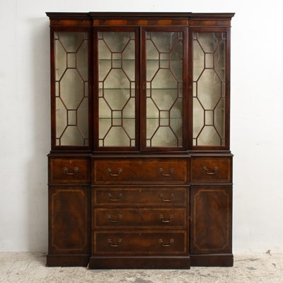 Georgian Style Breakfront Bookcase (1 of 7)