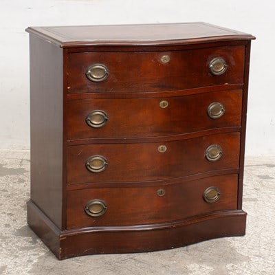 Mahogany Chest of Drawers: * (30 1/2" h x 30" w x 18" d) Chips, scratches