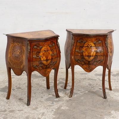 Pair of Art Nouveau Style Bombay Commodes (1 of 8)