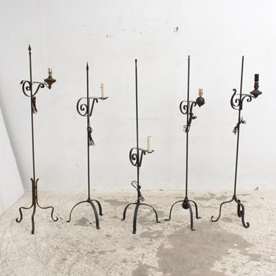 Group of Five Painted Metal Floor Lamps (1 of 7)