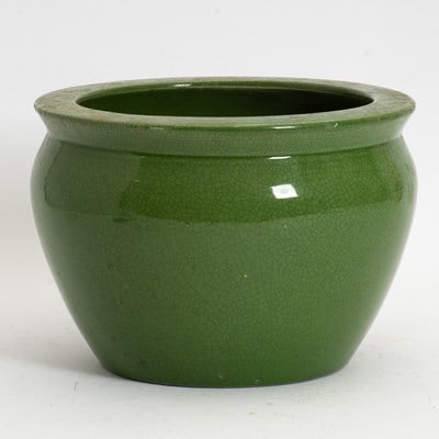 Green Glazed Ceramic Planter (1 of 4)