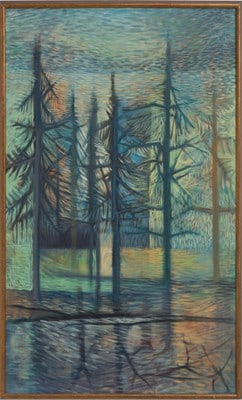 Ed Cowley: Oil on canvas * (41" h x 25 1/2" w) Scratches