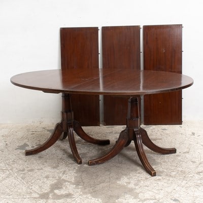 Georgian Style Mahogany Double Pedestal Dining Table (1 of 3)