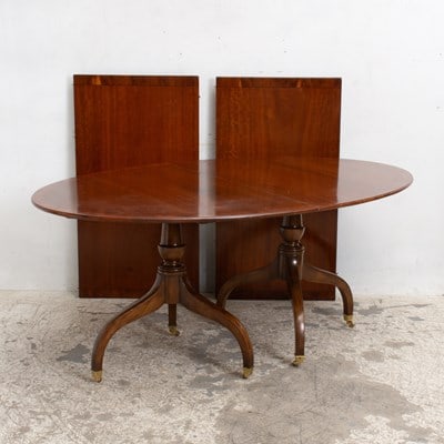 Georgian Style Mahogany Double Pedestal Dining Table (1 of 7)