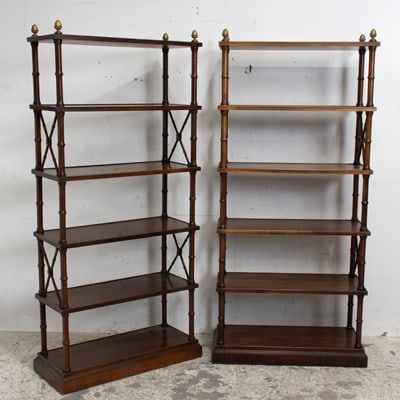 Pair of Faux Bamboo Etageres (1 of 4)