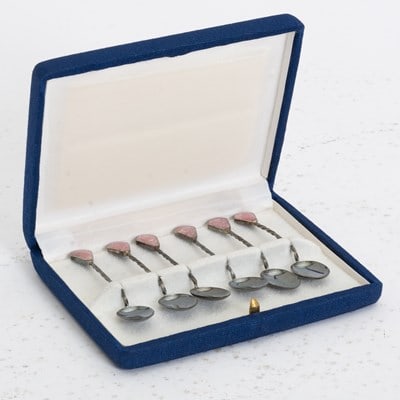 Set of Six Mexican Silver Demitasse Spoons (1 of 6)