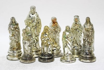 Group of Eight Mercury Glass Figures (1 of 20)
