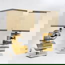 Pair of Modernist Chromed Metal and Glass Lamps
