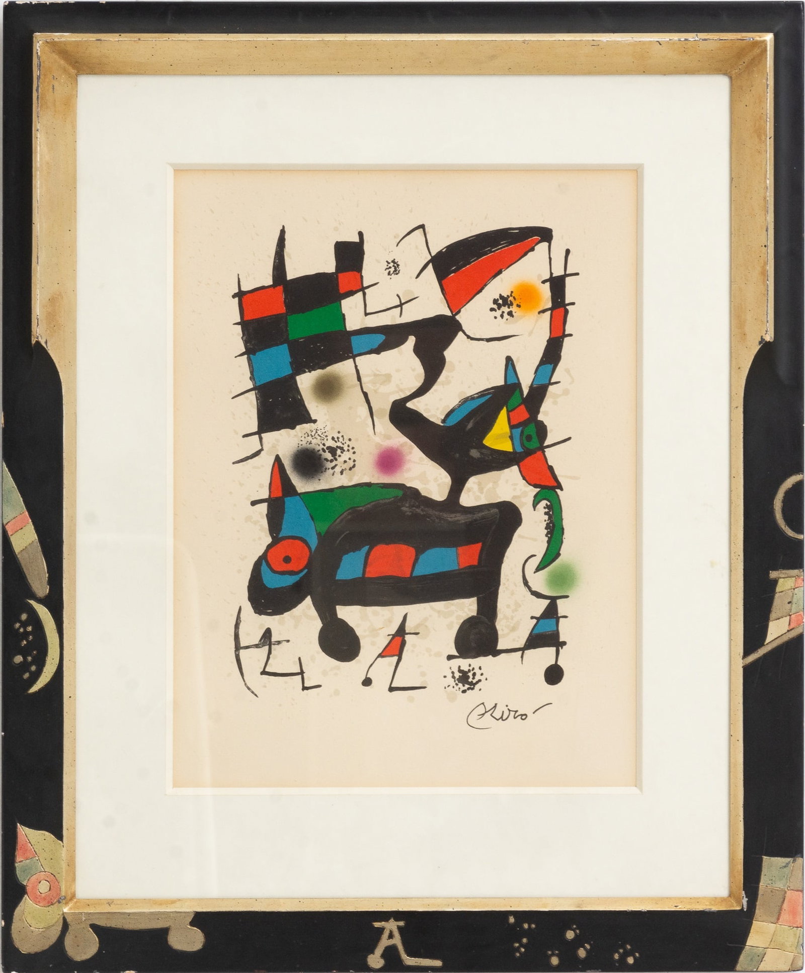 Joan Miró: Oda A Miro Color lithograph Signed (lr) Sight 13" h x 9" w Overall 26 1/4" x 21 3/4"