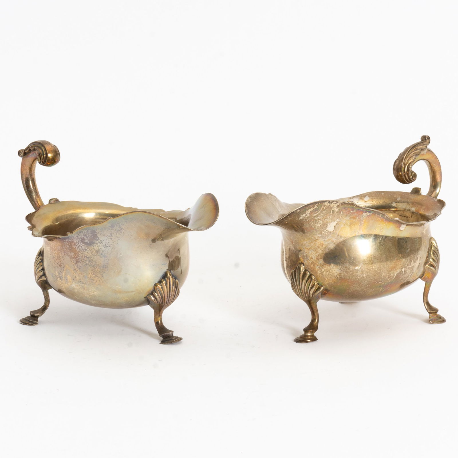 Pair of English Silver Creamers (1 of 8)
