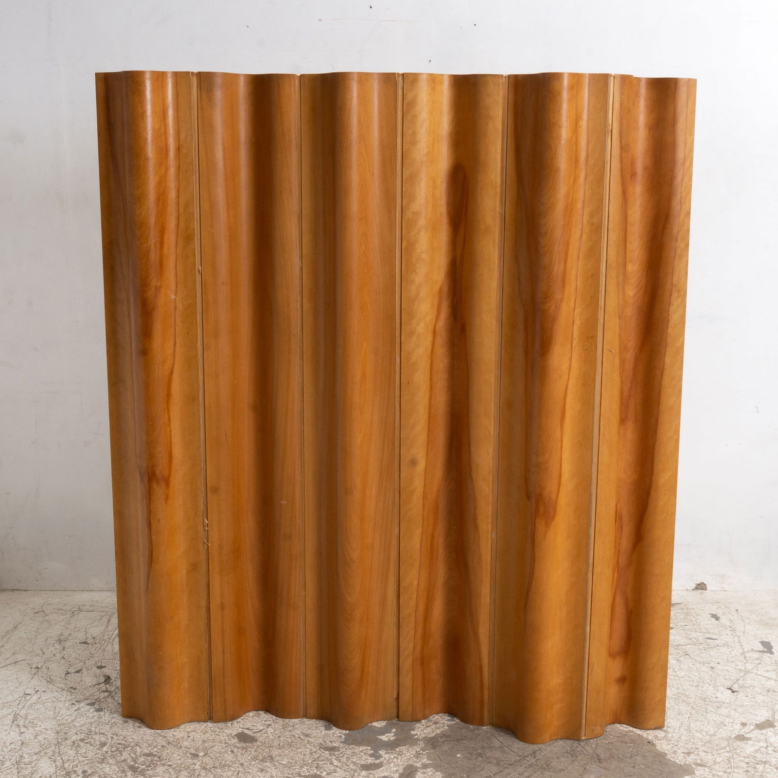 Mid-Century Modern Wood Six-Panel Screen (1 of 5)