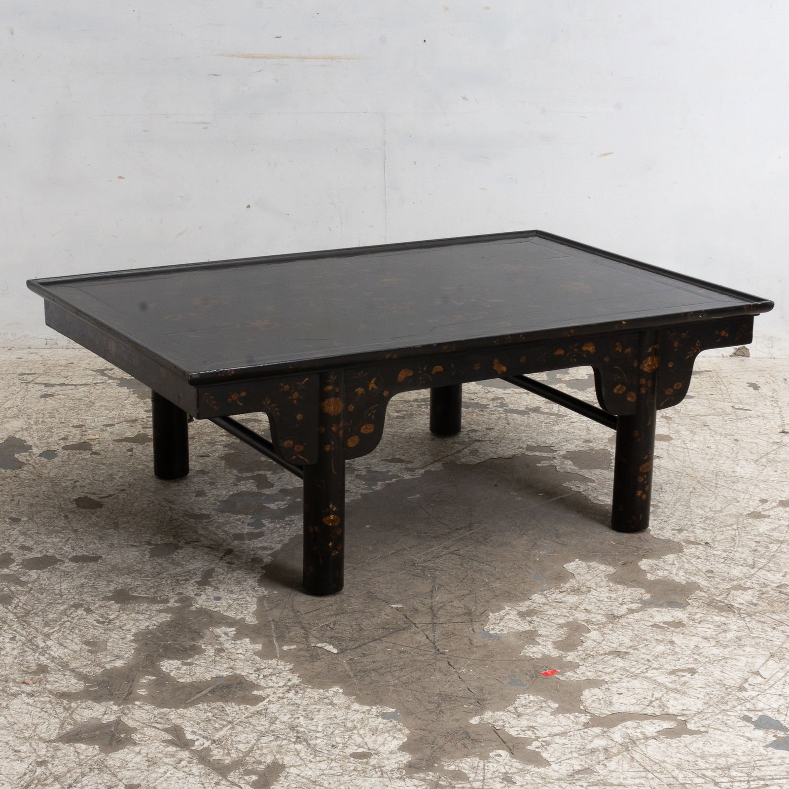 Asian Black Lacquer and Shell-Inlaid Low Table (1 of 6)