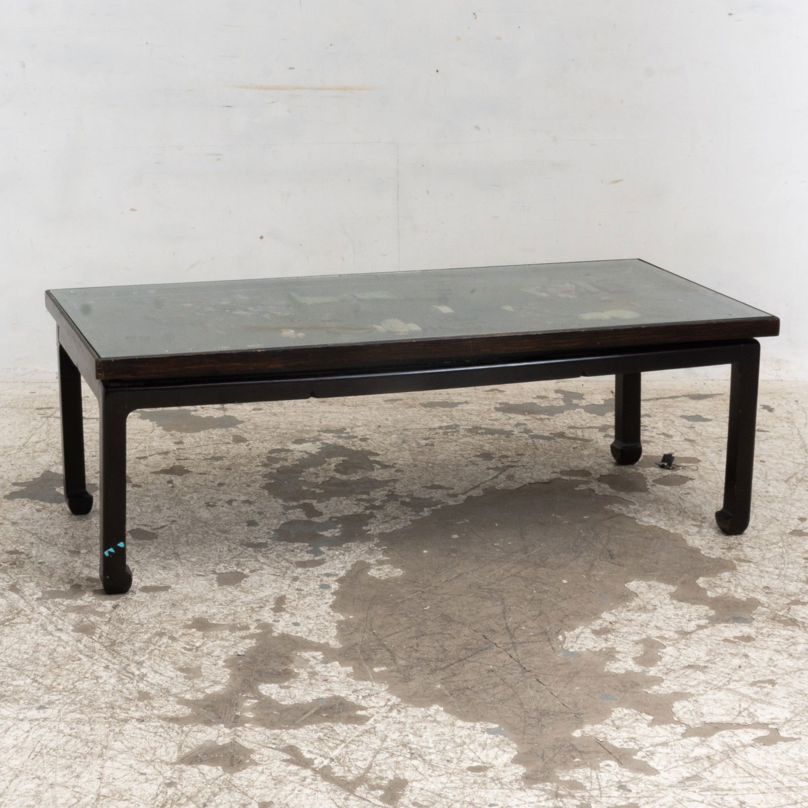 A Chinese Hardstone-Inset Screen Panel Mounted as a Table (1 of 6)